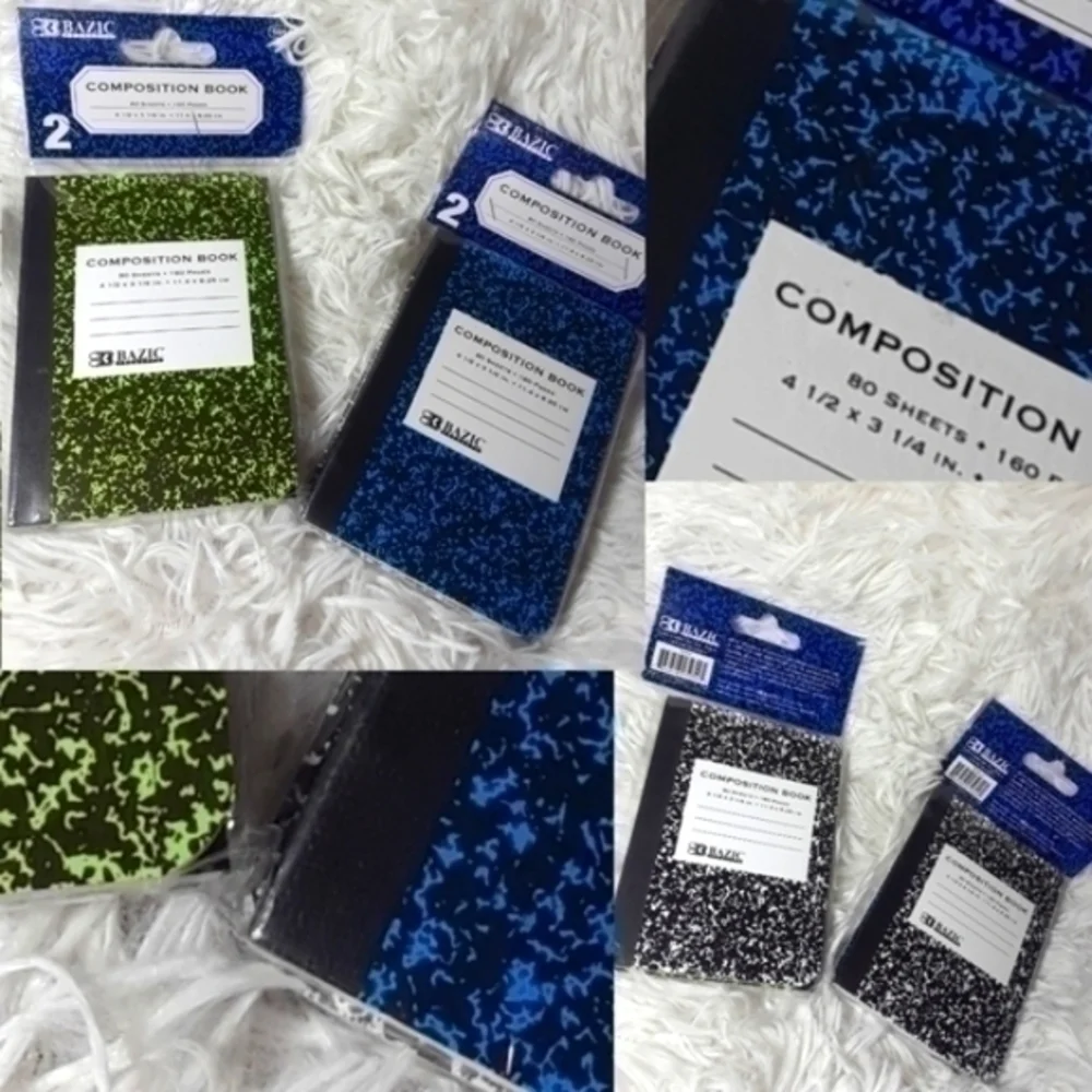 🛍Mini Composition Notebooks Bundle- Blue, Green